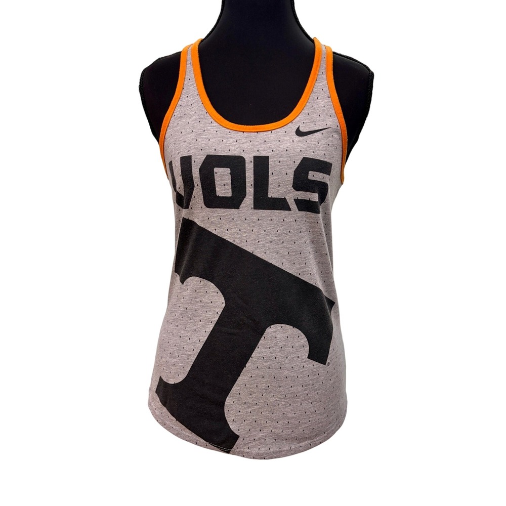Nike Tennessee Volunteers Racerback Tank Top Gray Orange Trim Vols